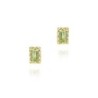 Rectangular peridot earrings in 18k gold vermeil