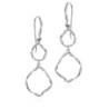 Irregular hook earrings in sterling silver