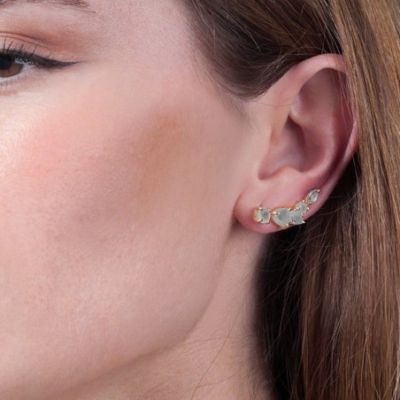 Pendientes BELLA de Plata. Baño de Oro 18k