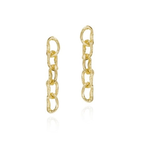 Interlocking Irregular Earrings in 18k Gold Vermeil