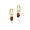 Pendientes GRANATE plata/baño oro