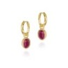 RUBY earrings sterling silver/gold vermeil