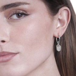 HERKIMER Earrings in Silver.