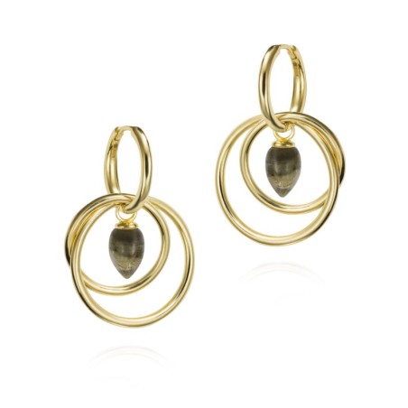 Pendientes PENDULUM de Plata. Baño de Oro 18k