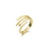 Anillo irregular Linking con baño de oro 18k