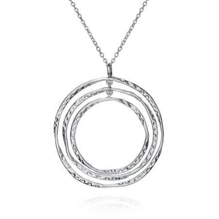 Interlocking Hoop Pendant in Sterling Silver 925