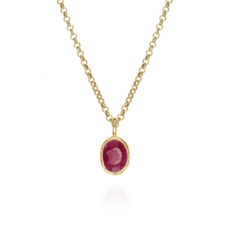 RUBY pendant sterling silver/gold vermeil