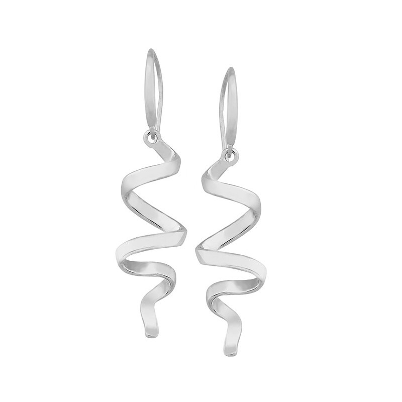 Pendientes largos de plata de ley 925