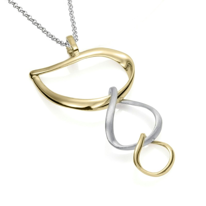 Collar NOVA de Plata. Baño de Oro 18k
