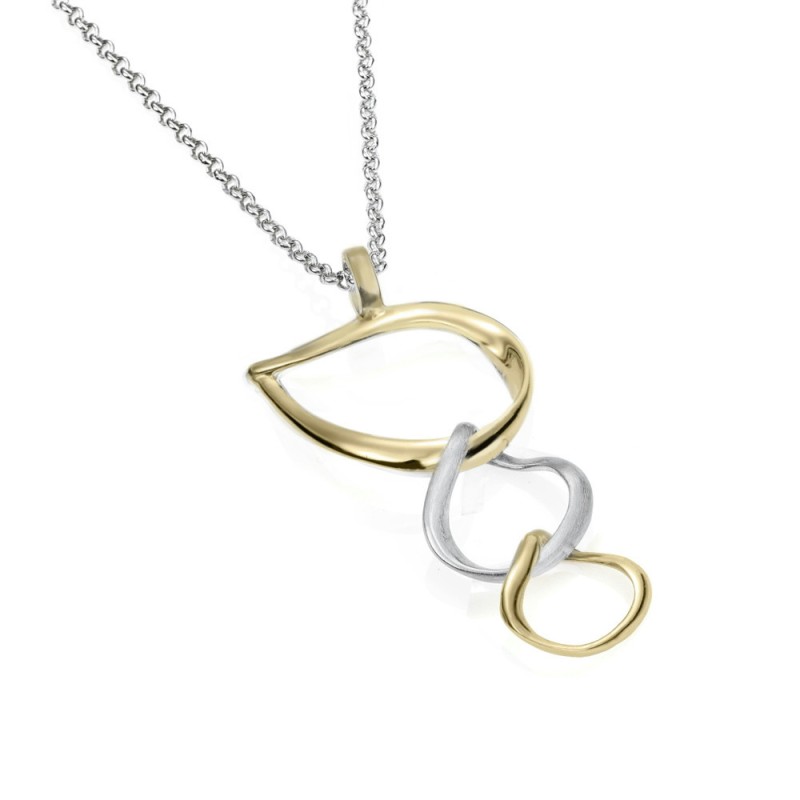 Collar NOVA de Plata. Baño de Oro 18k