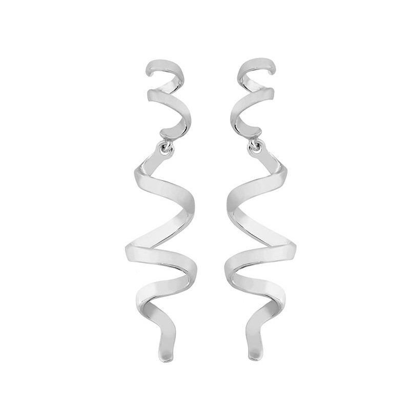 Pendientes largos de plata de ley 925