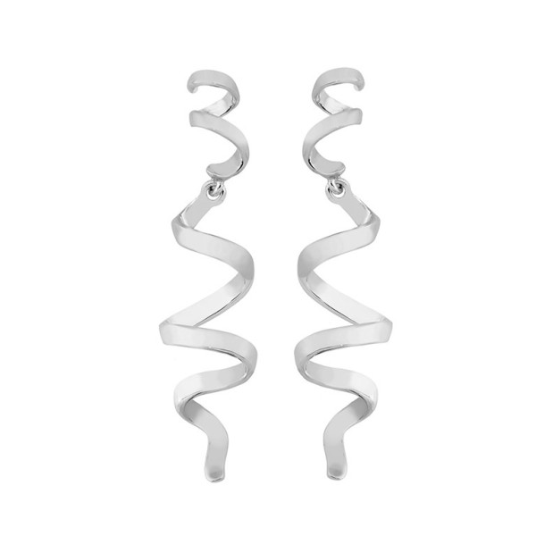 Pendientes largos de plata de ley 925
