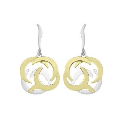 Pendientes SHIELD de Plata. Baño de Oro 18k