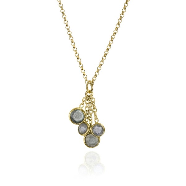 Pendientes FOREST de Plata. Baño de Oro 18k