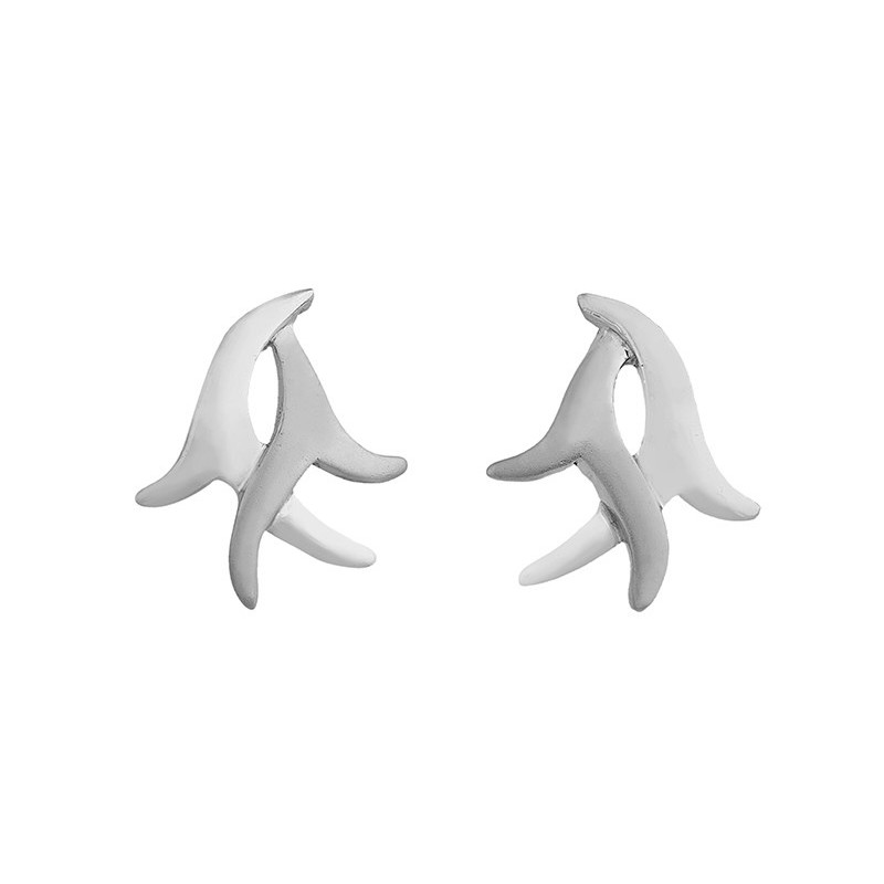 ROOTS Earrings in Silver.