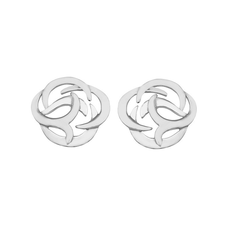 SHIELD Earrings in Silver.