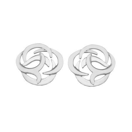SHIELD Earrings in Silver.