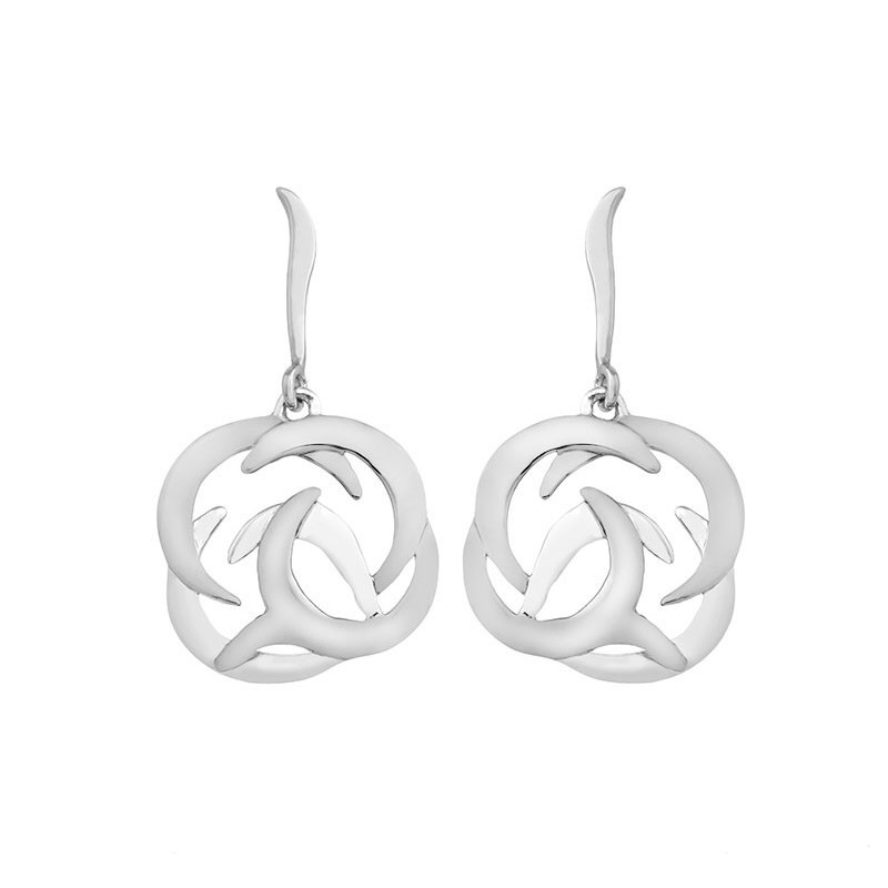 SHIELD Earrings in Silver.