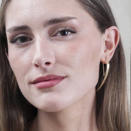 Pendientes largos de Plata con Baño de Oro
