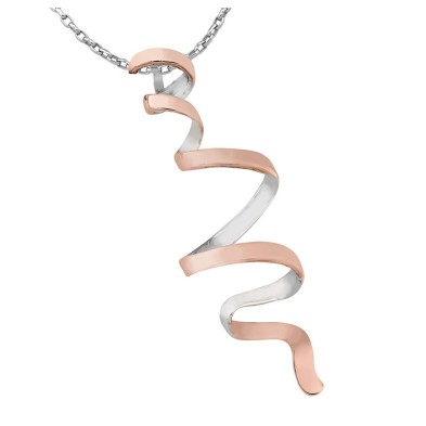 Sterling silver pendant with rose gold plating