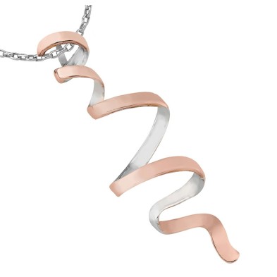 Sterling silver pendant with rose gold plating