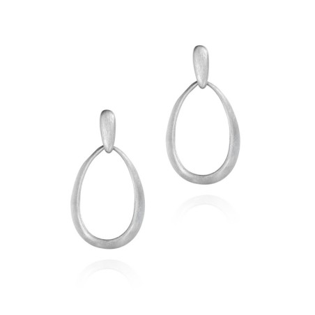 Oval earrings in sterling silver 925