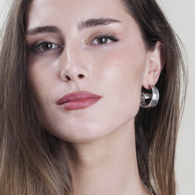 LUCKY Earrings  in Silver.
