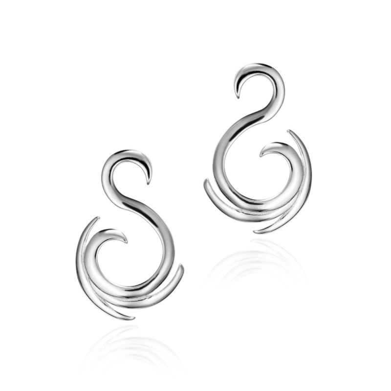 Pendientes SWIRL de plata de ley