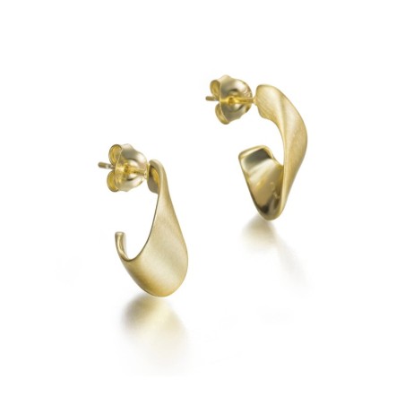 Pendientes NOVA de Plata. Baño de Oro 18k