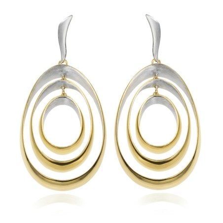 Pendientes BUBBLE de Plata. Baño de Oro 18k
