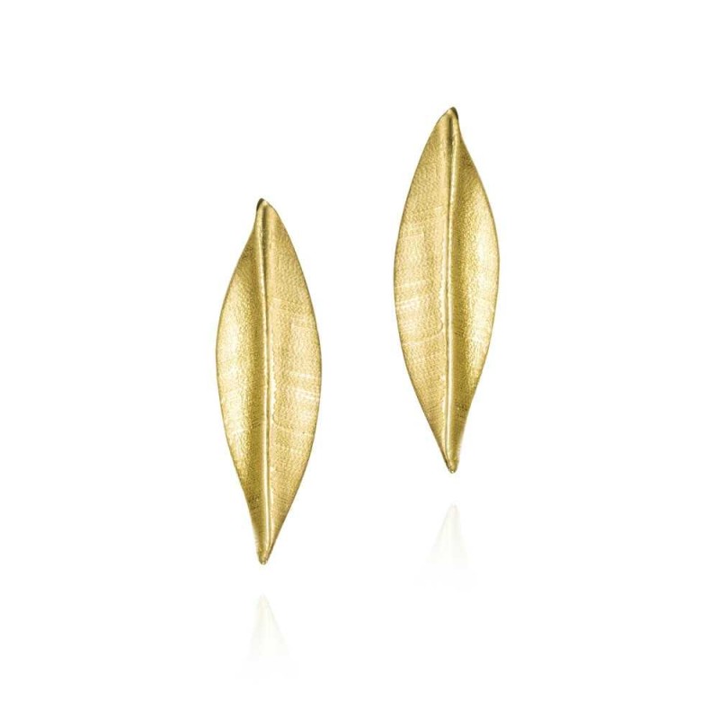 Irregular hoop earrings in sterling silver