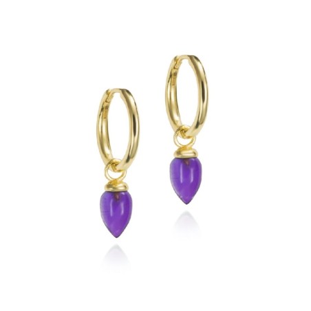 Pendientes PENDULUM de Plata. Baño de Oro 18k