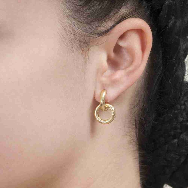 Pendientes PENDULUM de Plata. Baño de Oro 18k
