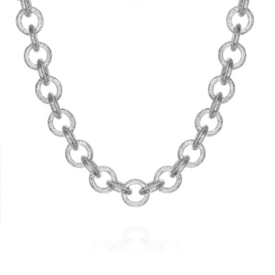 Collar de eslabones de plata de ley 925