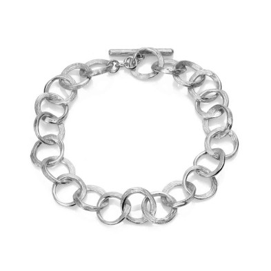 Circular link bracelet in sterling silver 925