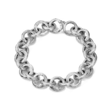 Pulsera de eslabones de plata de ley 925