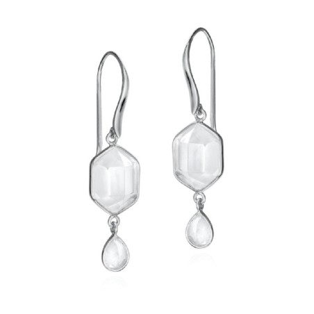 Herkimer quartz hook earrings in 925 sterling silver