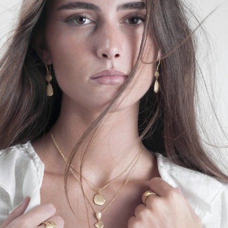 Pendientes ESSENTIAL de Plata.  Baño de Oro 18k