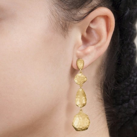 Pendientes ESSENTIAL de Plata.  Baño de Oro 18k