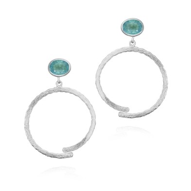Apatite sterling silver earrings