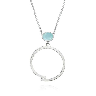 Amazonite sterling silver necklace