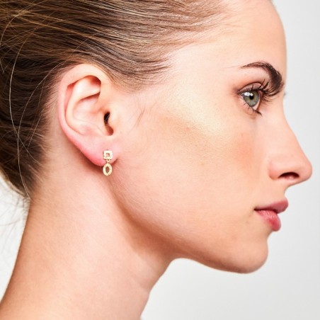 Pendientes  DROP de Plata. Baño de Oro 18k