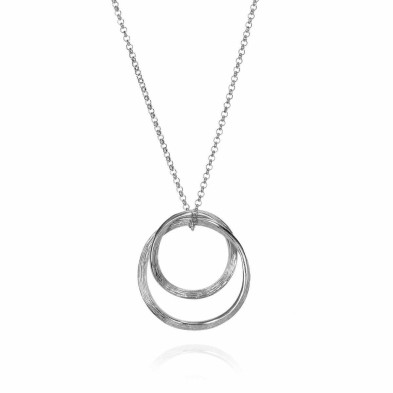 Collar de aros en plata de ley 925