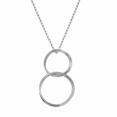 Collar de aros en plata de ley 925