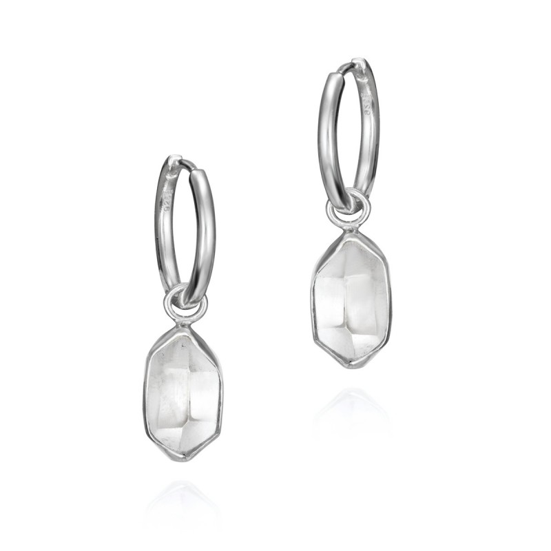 HERKIMER Earrings in Silver.