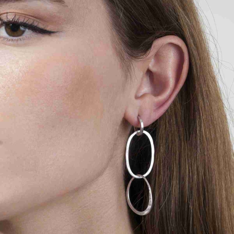 Pendientes PENDULUM de Plata. Baño de Oro 18k