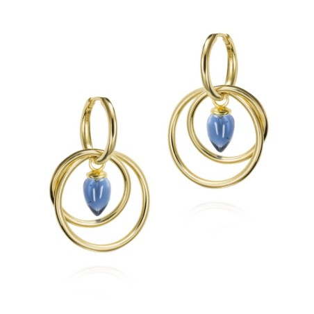 Pendientes PENDULUM de Plata. Baño de Oro 18k