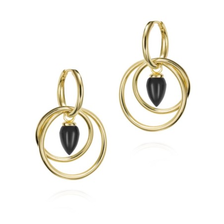 Pendientes PENDULUM de Plata. Baño de Oro 18k