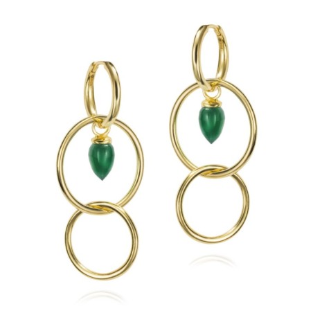 Pendientes PENDULUM de Plata. Baño de Oro 18k