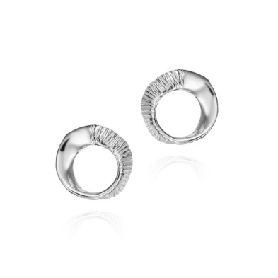 Circular design earrings in 925 sterling silver